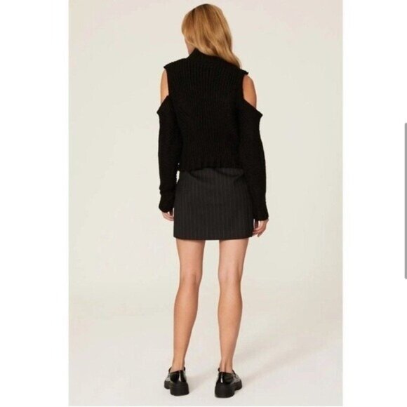 For Love and Lemons Keke Cut-Out Fall Winter Knit Turtleneck Sweater Size XS - Picture 4 of 6